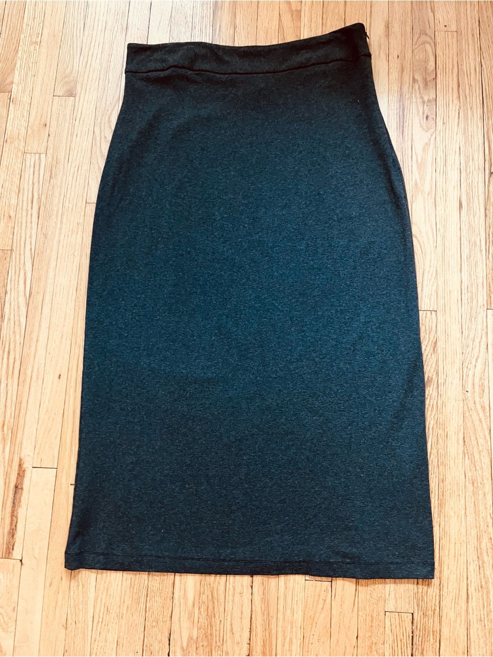 Willie Smith Vintage 90s Black Knit Maxi Column Skirt Minimalist Stretch Sz L